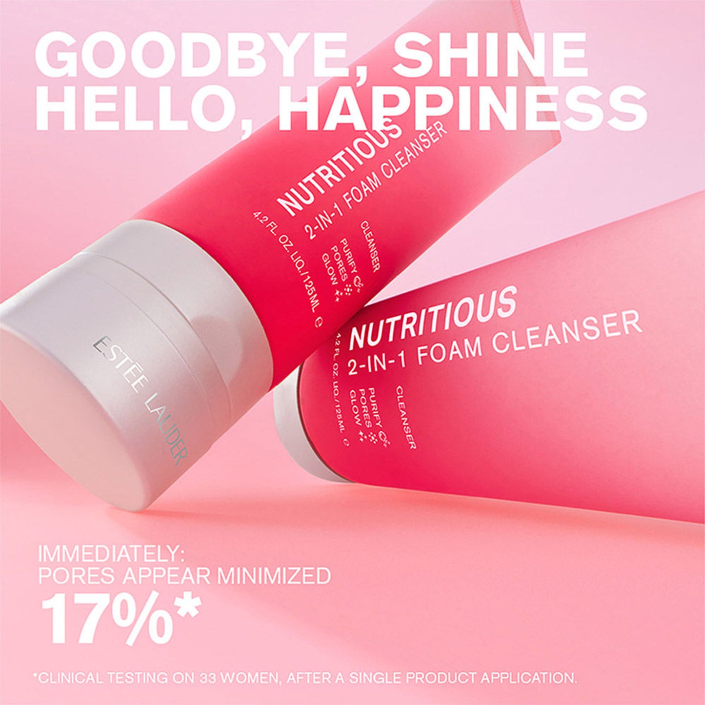 Estee Lauder Nutritious 2-In-1 Foam Cleanser with Niacinamide for Pore Minimization (For Oily Skin)