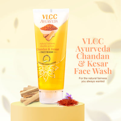 VLCC Ayurveda Natural Fairness Double Action Chandan & Kesar Face Wash