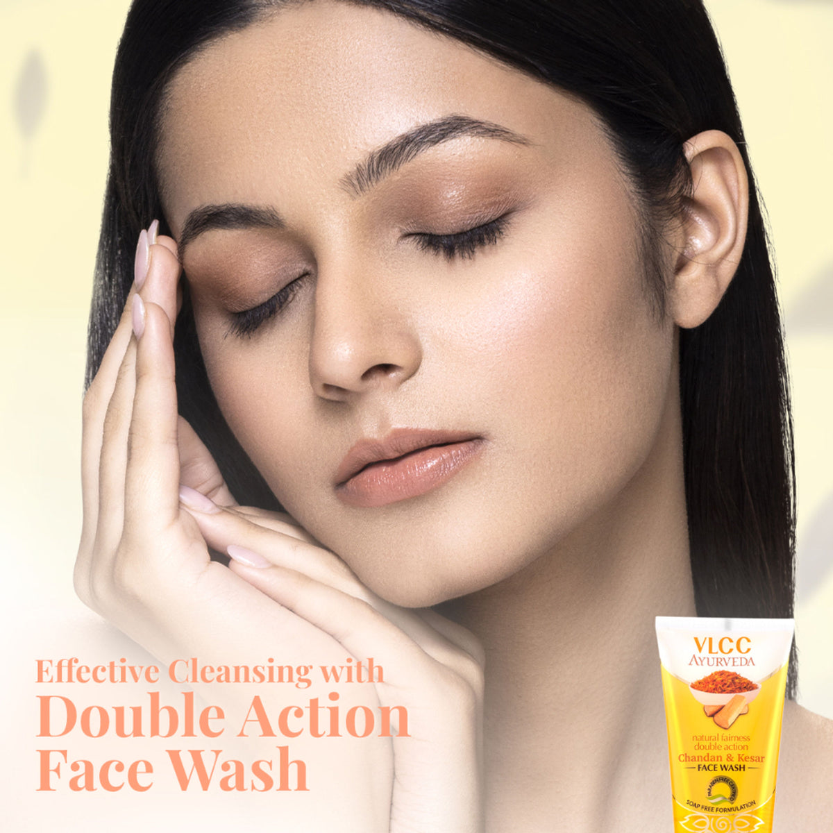 VLCC Ayurveda Natural Fairness Double Action Chandan & Kesar Face Wash