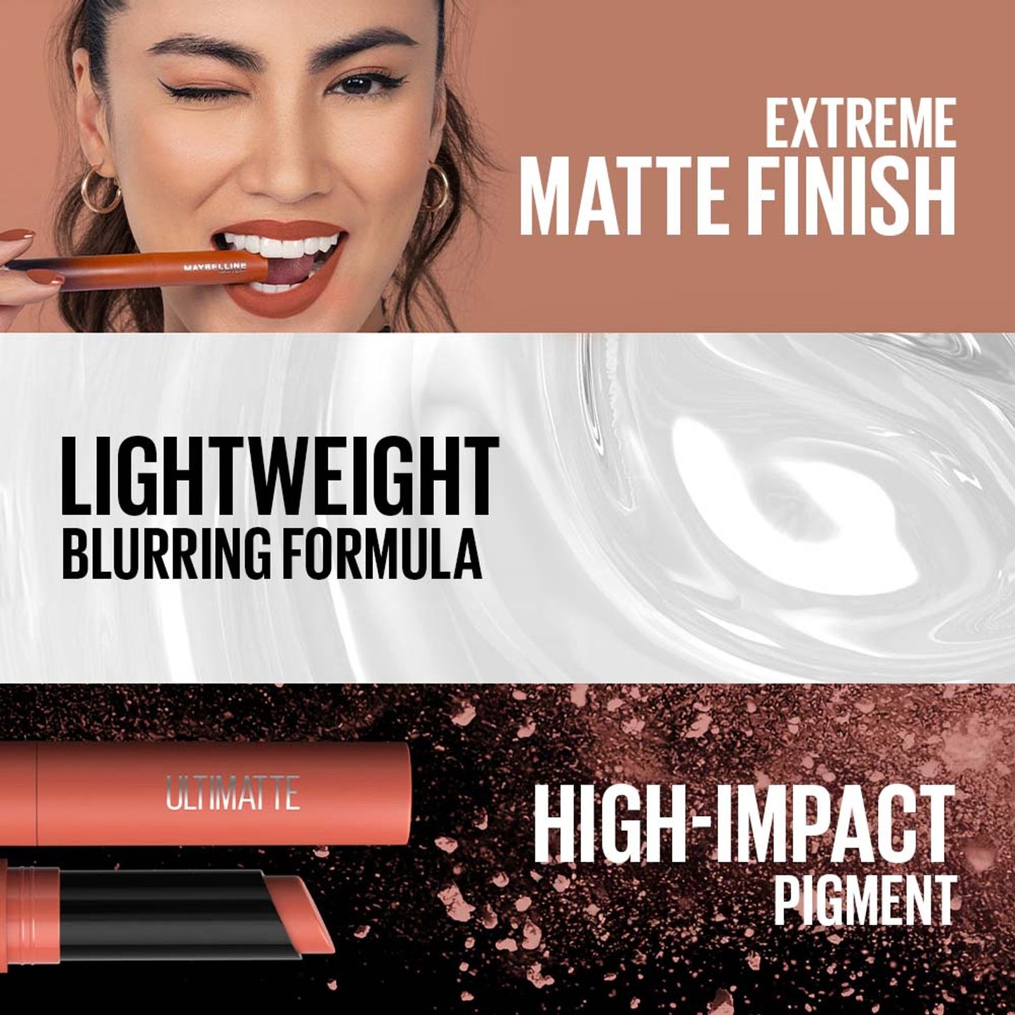 Maybelline New York Color Sensational Ultimattes Lipstick, Matte Finish - More Ruby - More Mocha