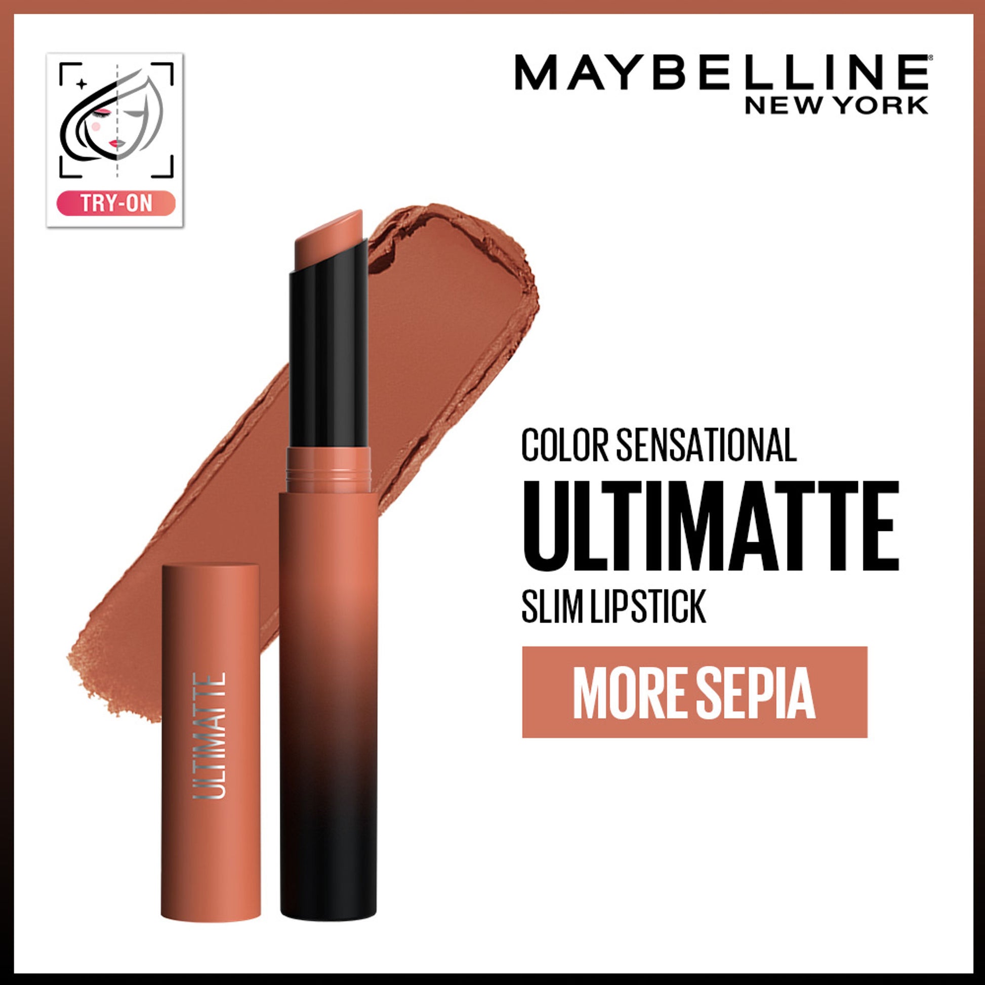 Maybelline New York Color Sensational Ultimattes Lipstick, Matte Finish - More Ruby - More Sepia