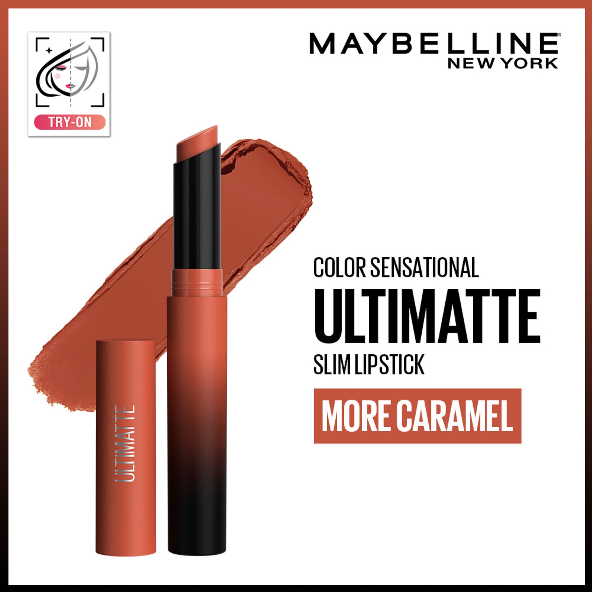 Maybelline New York Color Sensational Ultimattes Lipstick, Matte Finish - More Ruby - More Caramel