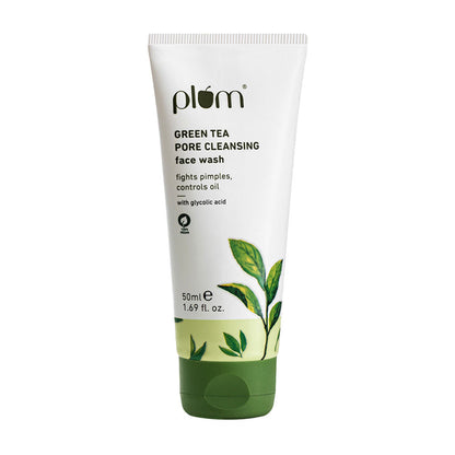 Plum Green Tea Pore Cleansing Face Wash With Glycolic Acid - Fights Acne & Oil For Clear Skin - Indyancart