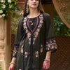 Dhiyona IE Women Floral Embroidered Panelled Thread Work Kurta with Trousers & With Dupatta
