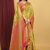 Dhiyona GR Women's Yellow Kalamkari Silk Saree
