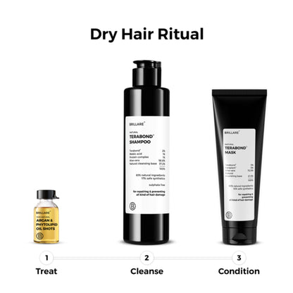 Brillare 30% Argan Oil Shots for Dry, Frizzy Hair Get Smoother, Manageable Hair in 15 Days