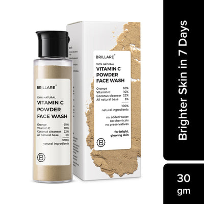 Brillare Vitamin C Powder Face Wash for Glowing, Bright Looking Skin