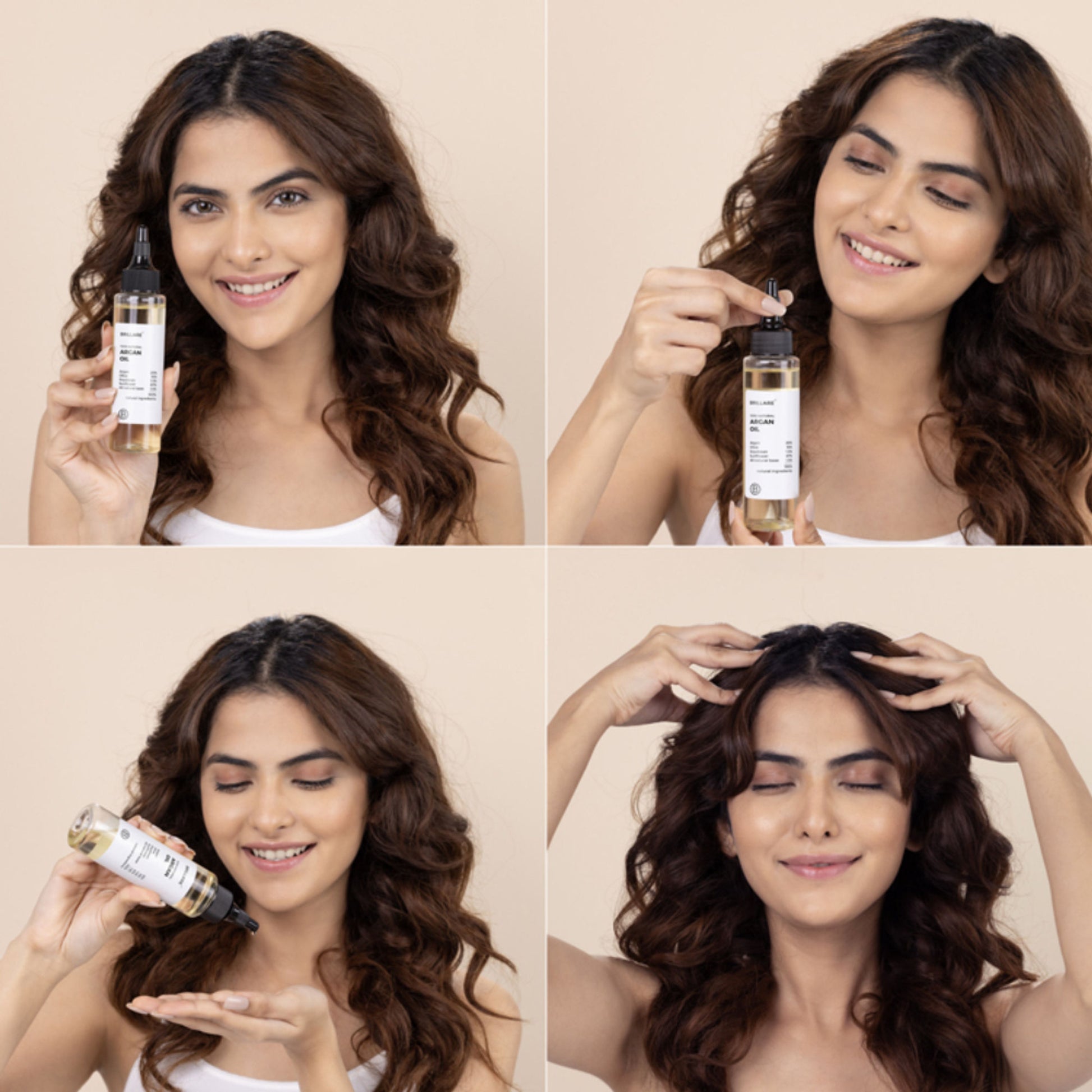 Brillare 20% Argan Oil for Dry, Frizzy Hair with 10% Olive Oil for Frizz Control & Manageable Hair