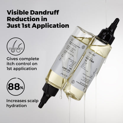 Brillare 5% Tea Tree Oil for Dandruff & Itchy Scalp Removes Dandruff From Roots