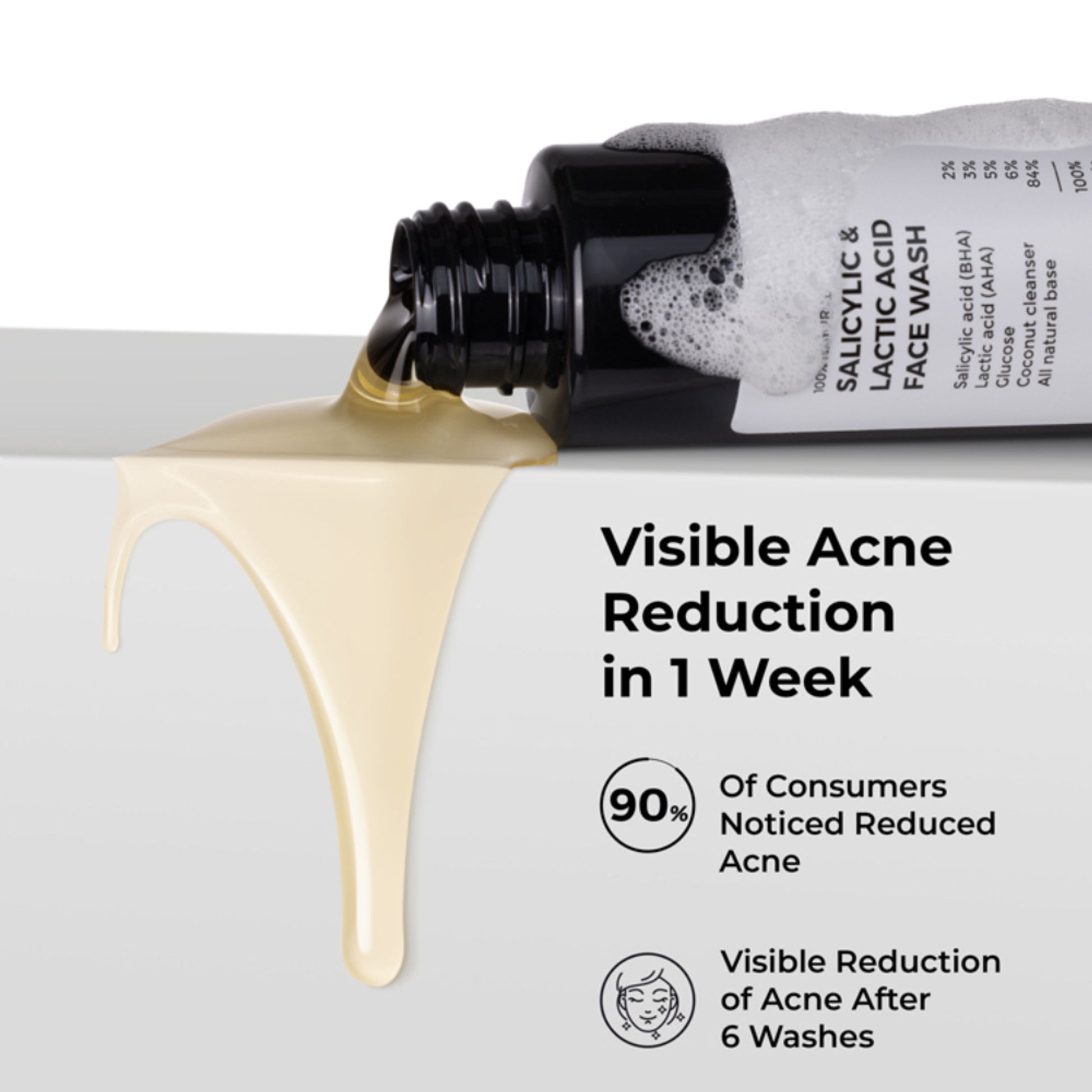 Brillare 2% Salicylic Acid Face Wash for Oily Skin Deep Cleansing, Oil Control & Acne Care
