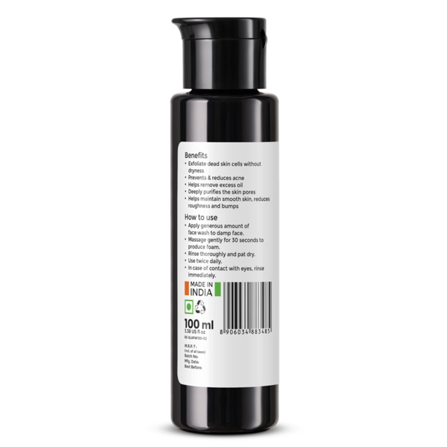 Brillare 2% Salicylic Acid Face Wash for Oily Skin Deep Cleansing, Oil Control & Acne Care