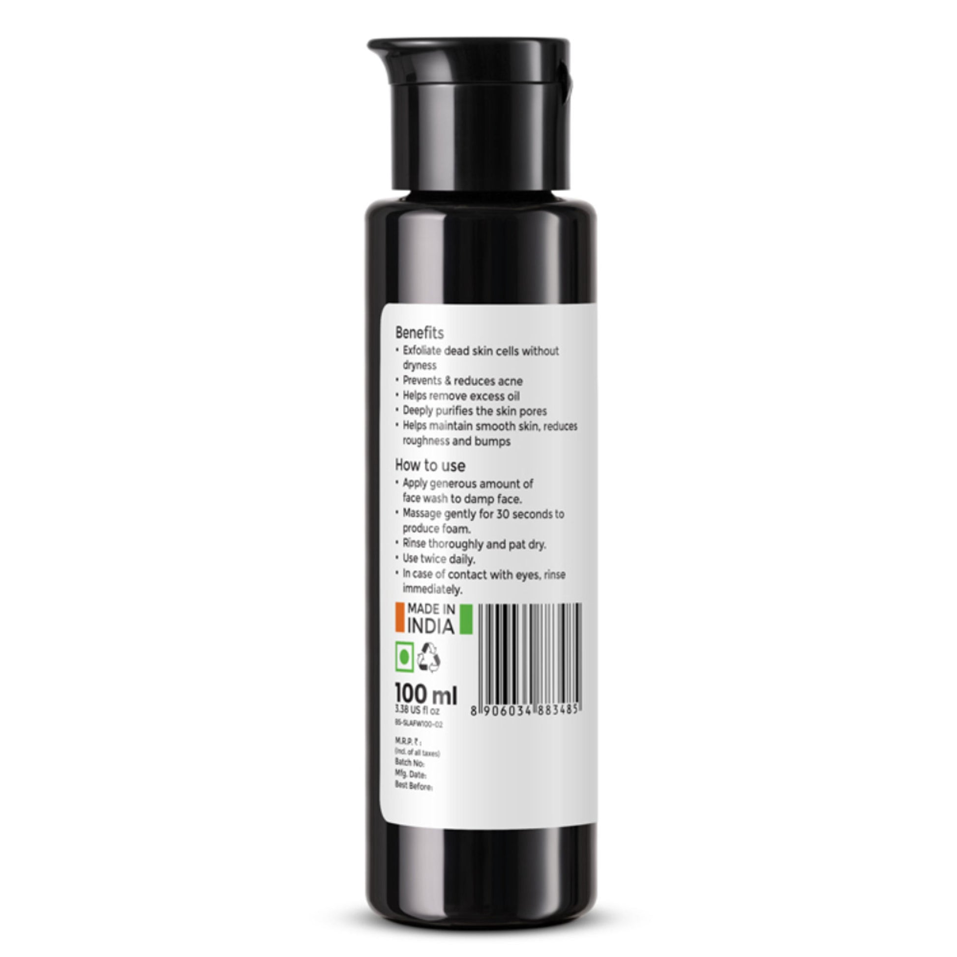 Brillare 2% Salicylic Acid Face Wash for Oily Skin Deep Cleansing, Oil Control & Acne Care