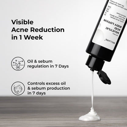 Brillare Salicylic Acid Body Lotion for Clear & Purified Skin AHA BHA Lotion for Acne Prone Skin