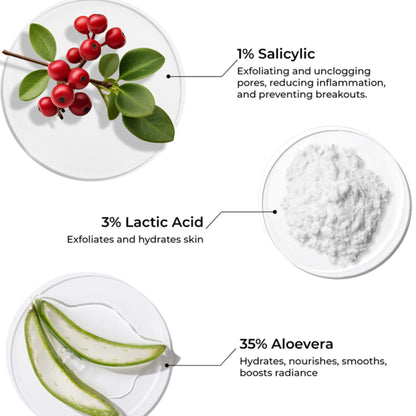 Brillare Salicylic Acid Body Lotion for Clear & Purified Skin AHA BHA Lotion for Acne Prone Skin