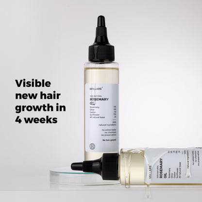 Brillare 10% Rosemary Hair Oil for Hair Growth Reduces Hair Fall & Strengthens Hair