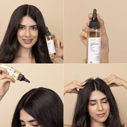 Brillare 10% Rosemary Hair Oil for Hair Growth Reduces Hair Fall & Strengthens Hair