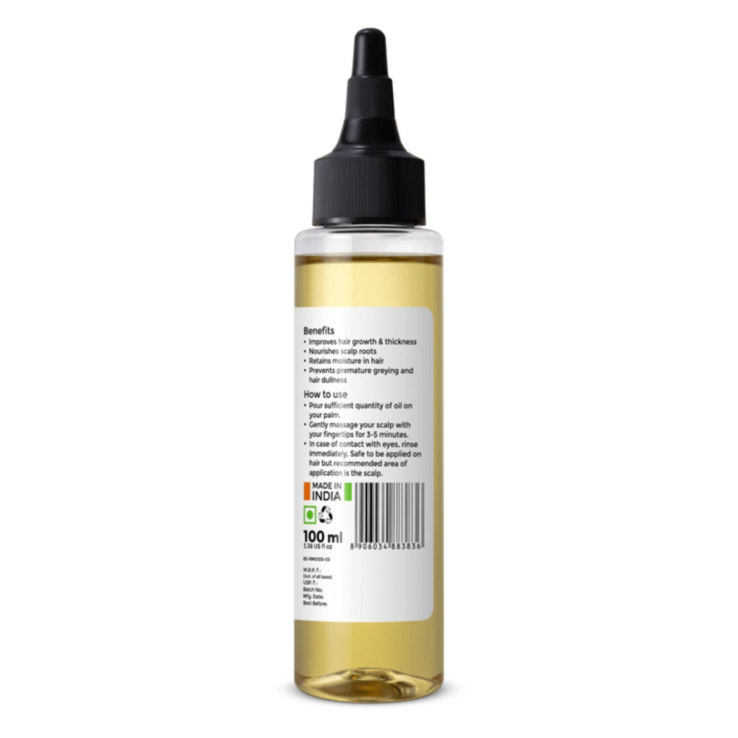 Brillare 10% Rosemary Hair Oil for Hair Growth Reduces Hair Fall & Strengthens Hair