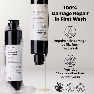 Brillare Terabond Bond Repair Shampoo Repairs Damaged Hair Shampoo for Frizzy & Dry Hair