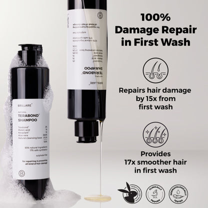 Brillare Terabond Bond Repair Shampoo Repairs Damaged Hair Shampoo for Frizzy & Dry Hair