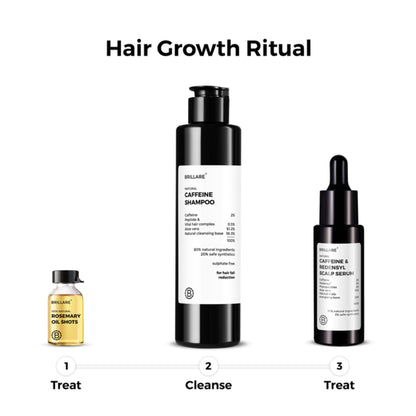 Brillare Caffeine Anti-Hair Fall Shampoo Boost Hair Growth with Caffeine & Peptides
