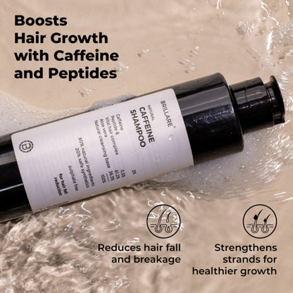 Brillare Caffeine Anti-Hair Fall Shampoo Boost Hair Growth with Caffeine & Peptides