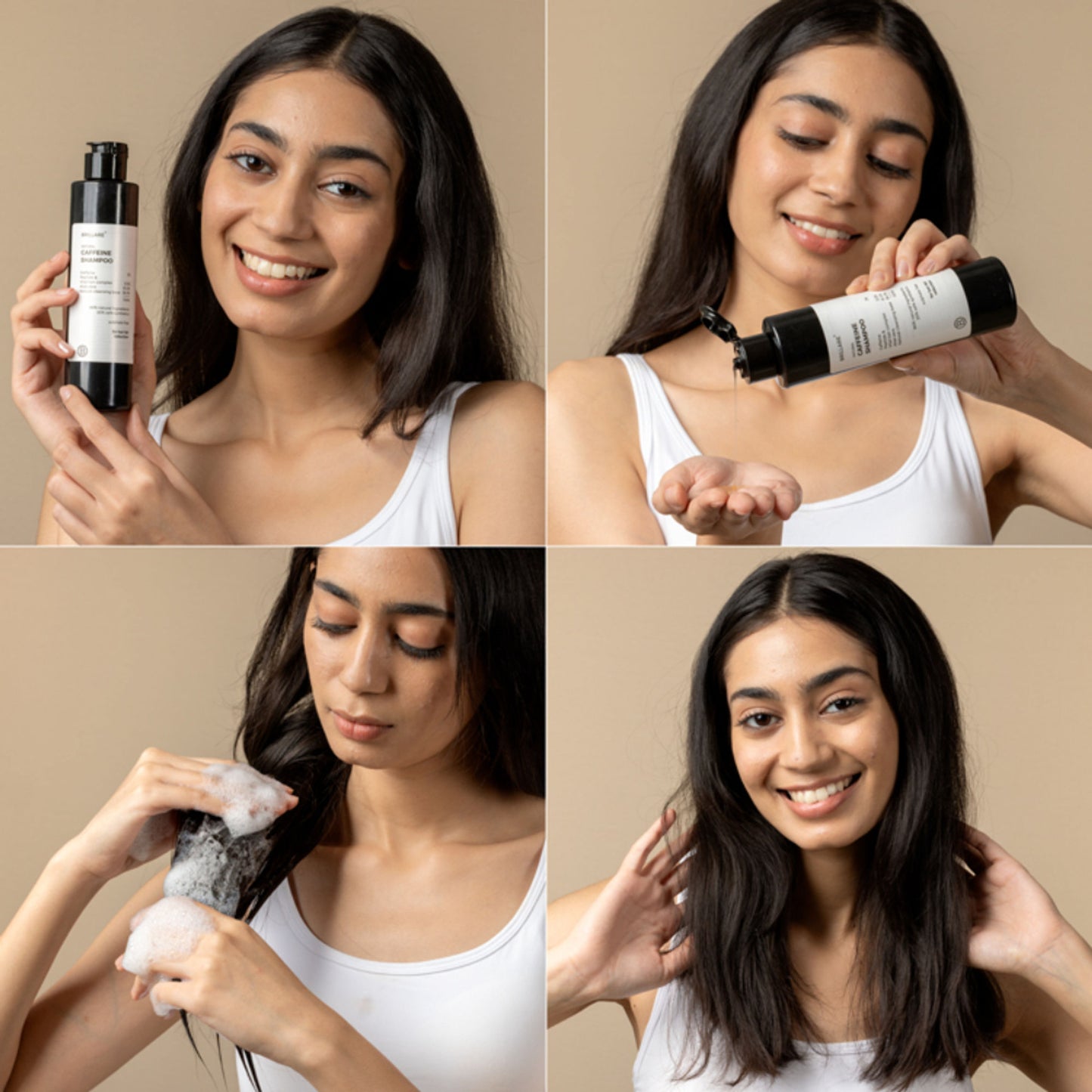 Brillare Caffeine Anti-Hair Fall Shampoo Boost Hair Growth with Caffeine & Peptides