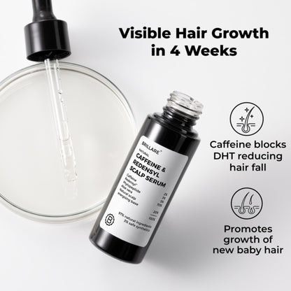 Brillare 2% Caffeine & 3% Redensyl Hair Growth Serum for Scalp | Visible Growth in 4 Weeks