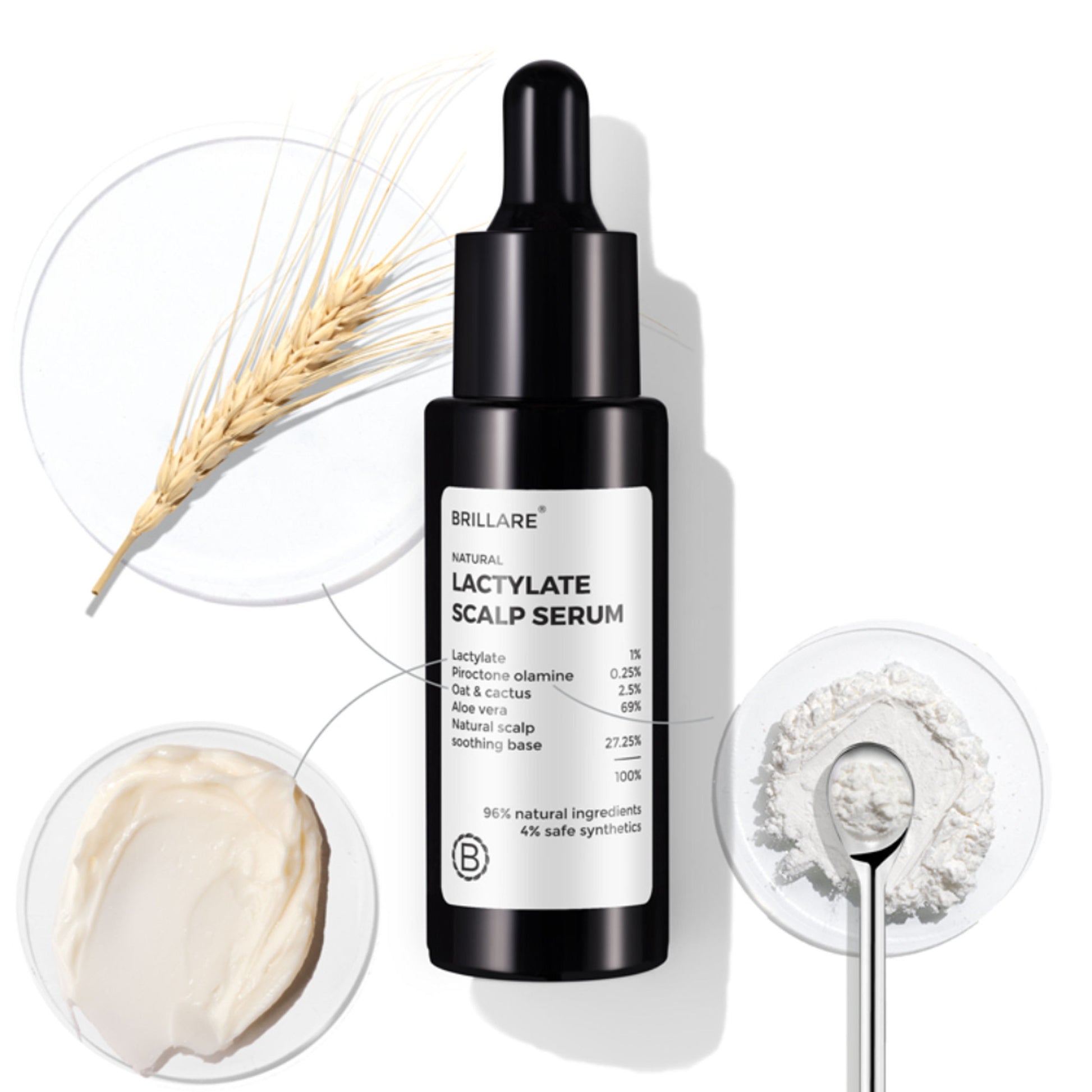 Brillare Lactylate Anti-Dandruff Serum for Hair & Scalp | Clears Dandruff, Itch & Flakes