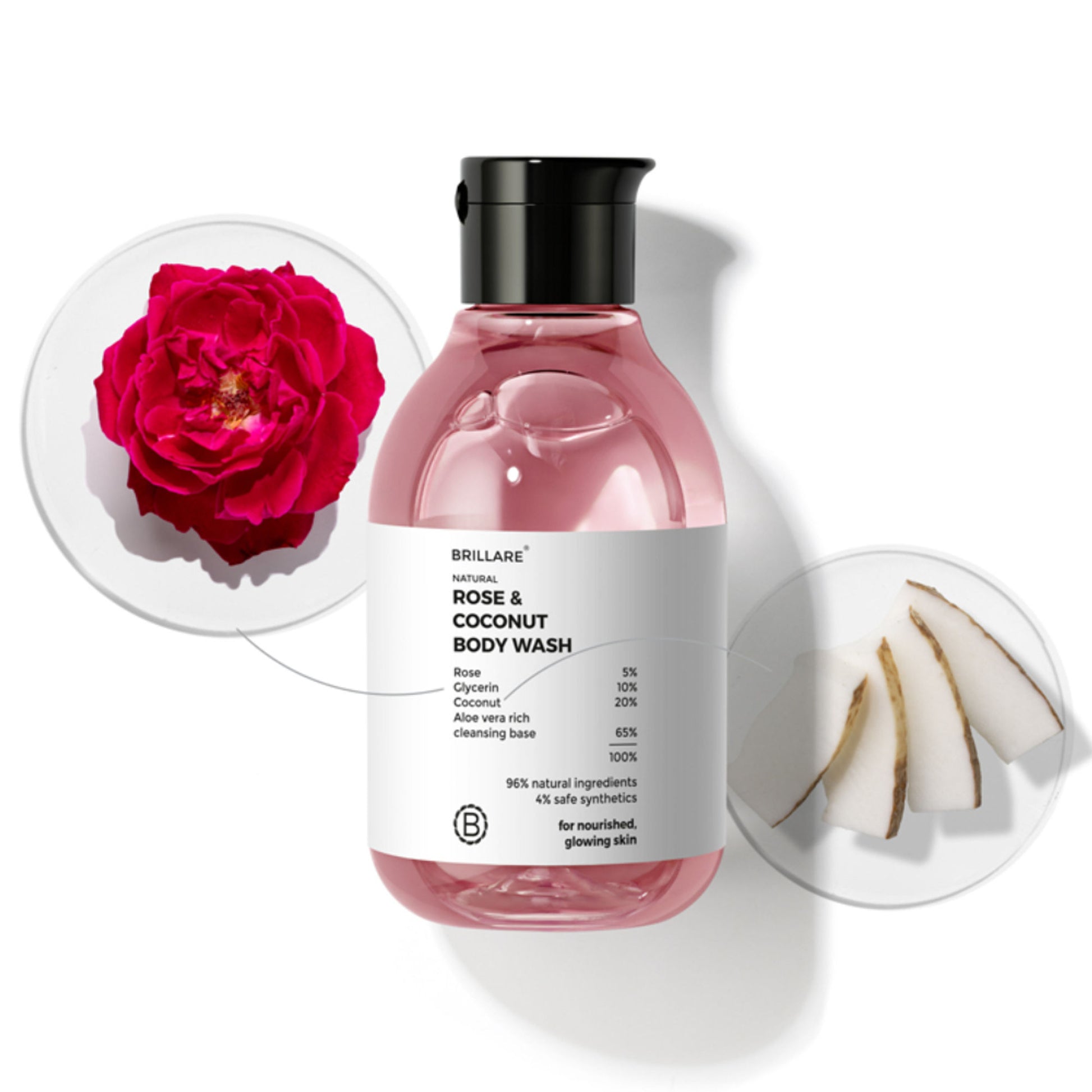 Brillare Rose & Coconut Body Wash