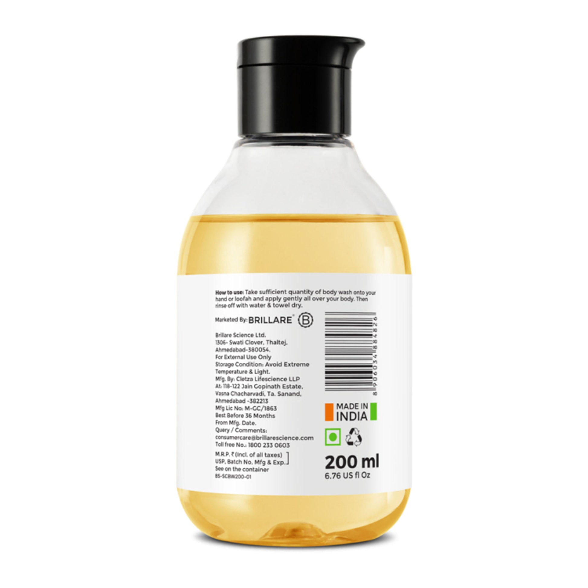 Brillare Saffron & Coconut Body Wash