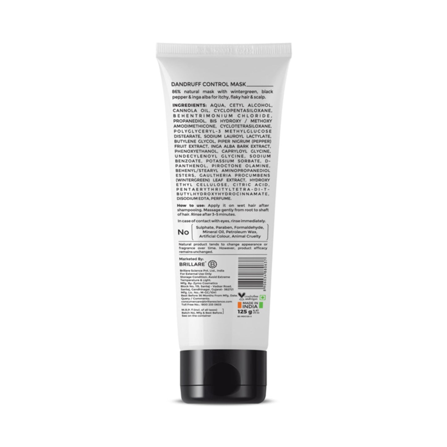 Brillare Professional Dandruff Control Mask With Salicylic Acid Relieve Dandruff and Itchy Scalp