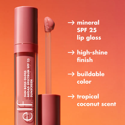 e.l.f. Cosmetics Sun Boss Gloss SPF 25 - Pink Me Girl