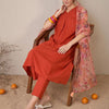 Dhiyona IE Women Floral Regular Pure Cotton Kurta with Trousers & With Dupatta