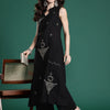 Indyancart IE Ethnic Motifs Embroidered Pure Cotton Kurta with Palazzos