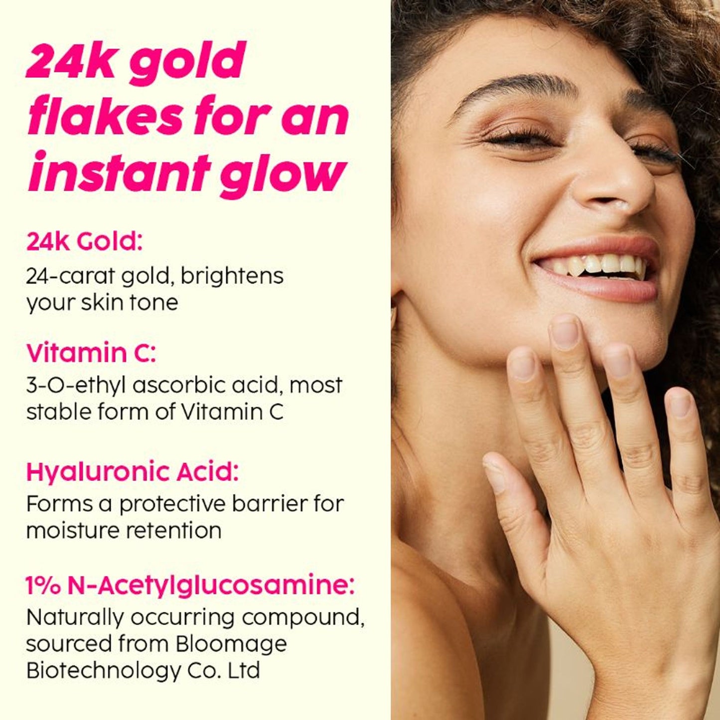 Plix 24k Guava Gold Lightweight Face Serum With Vitamin C & Hyaluronic Acid, Primer For Glowing Skin