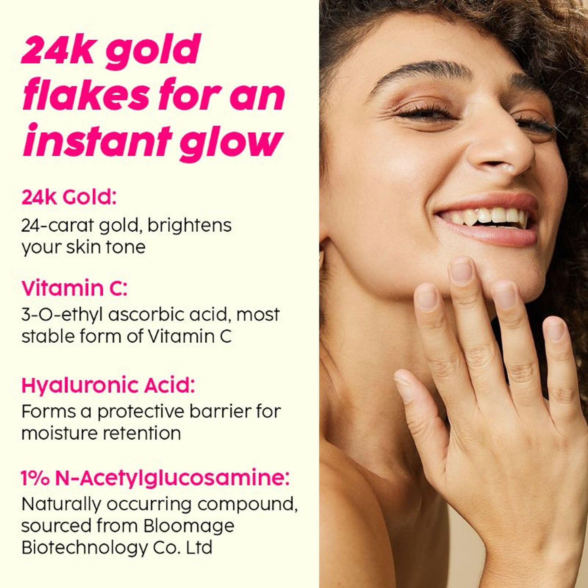 Plix 24k Guava Gold Lightweight Face Serum With Vitamin C & Hyaluronic Acid, Primer For Glowing Skin