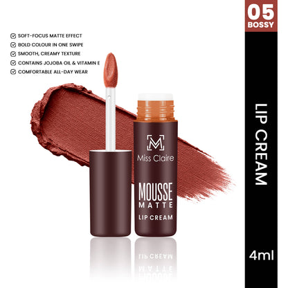 Miss Claire Mousse Matte Lip Cream - 05 Bossy