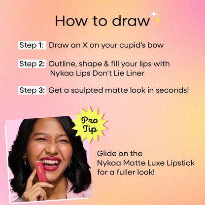 Nykaa Lips Don’t Lie! Matte Lip Liner Feisty Brunette - Pillow Fight 02