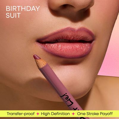 Nykaa Lips Don’t Lie! Matte Lip Liner Feisty Brunette - Birthday Suit 01