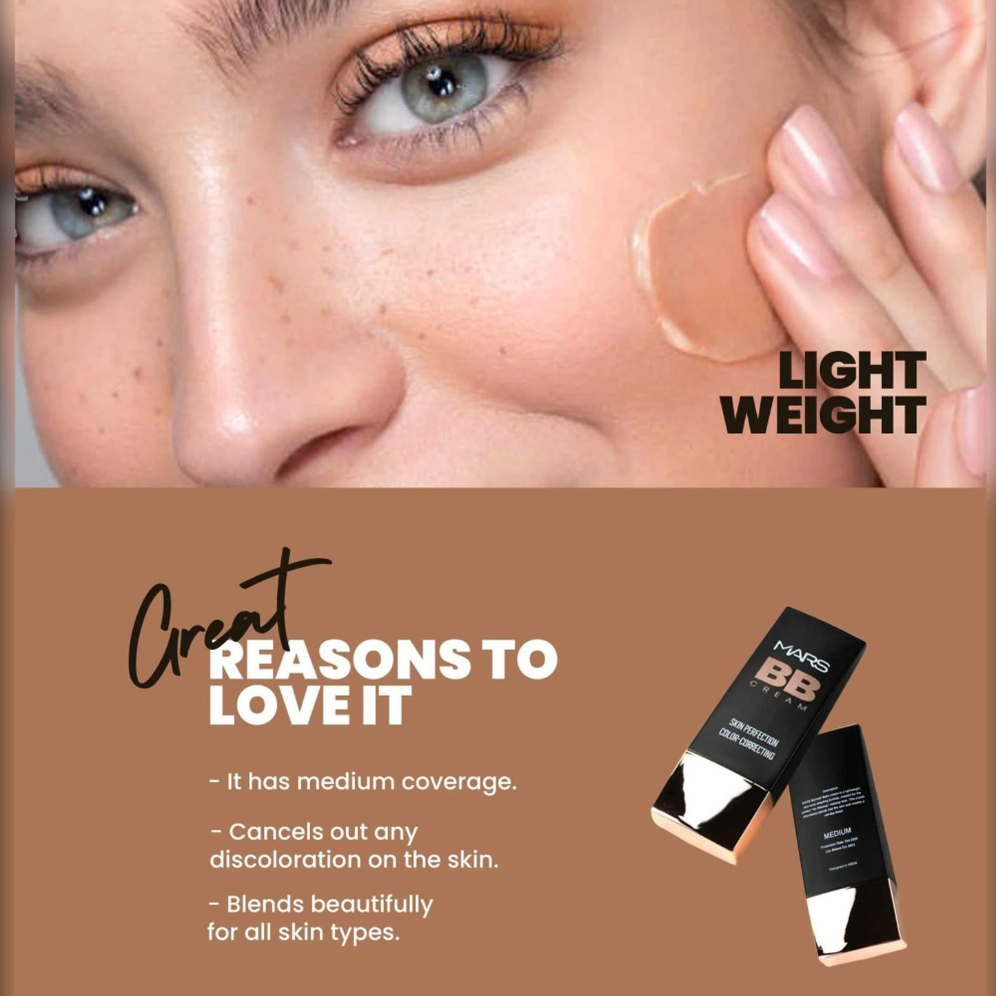MARS Lightweight BB Cream Foundation - Biscuit