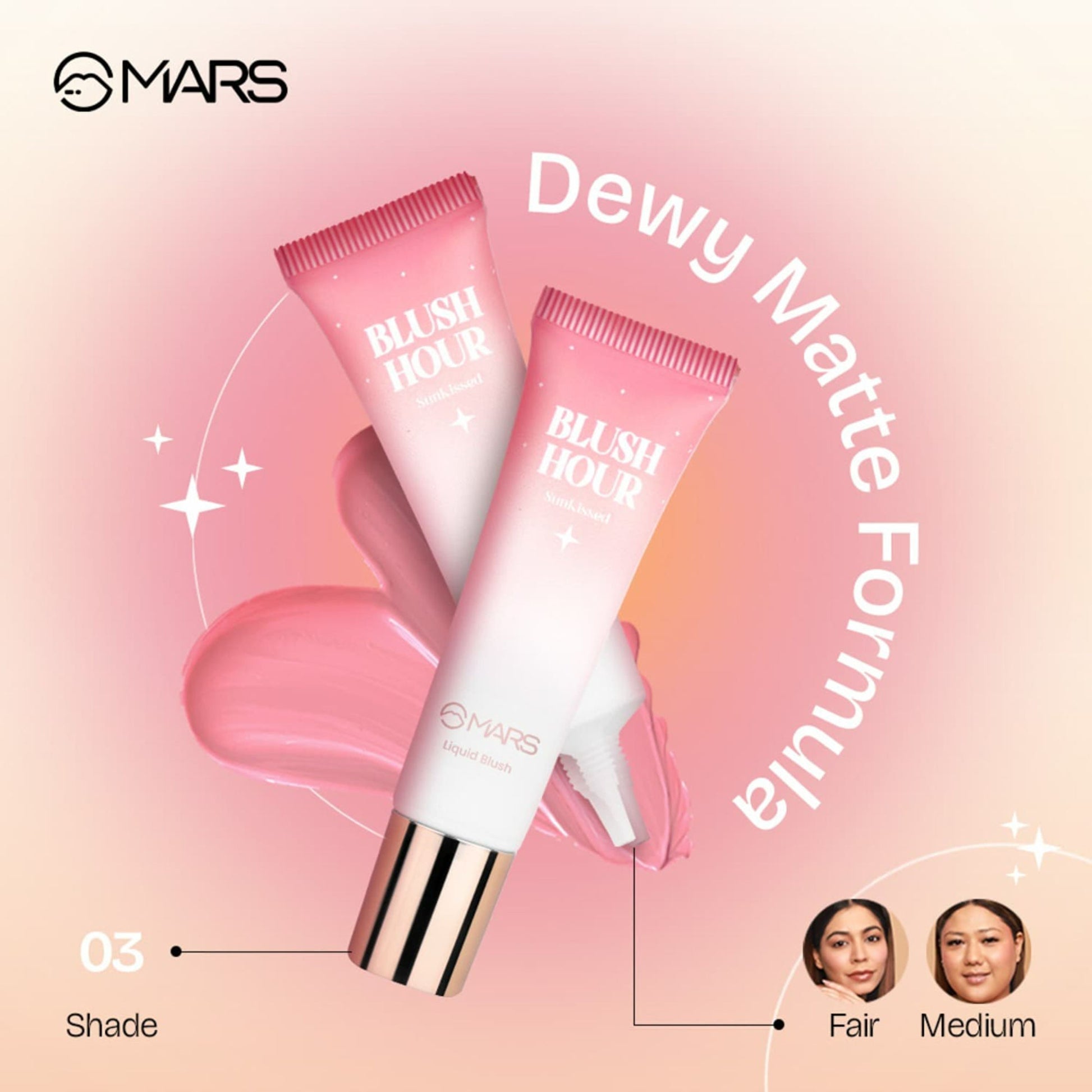 MARS Liquid Blush Hour Dewy-Matte Finish - 03 Sunkissed