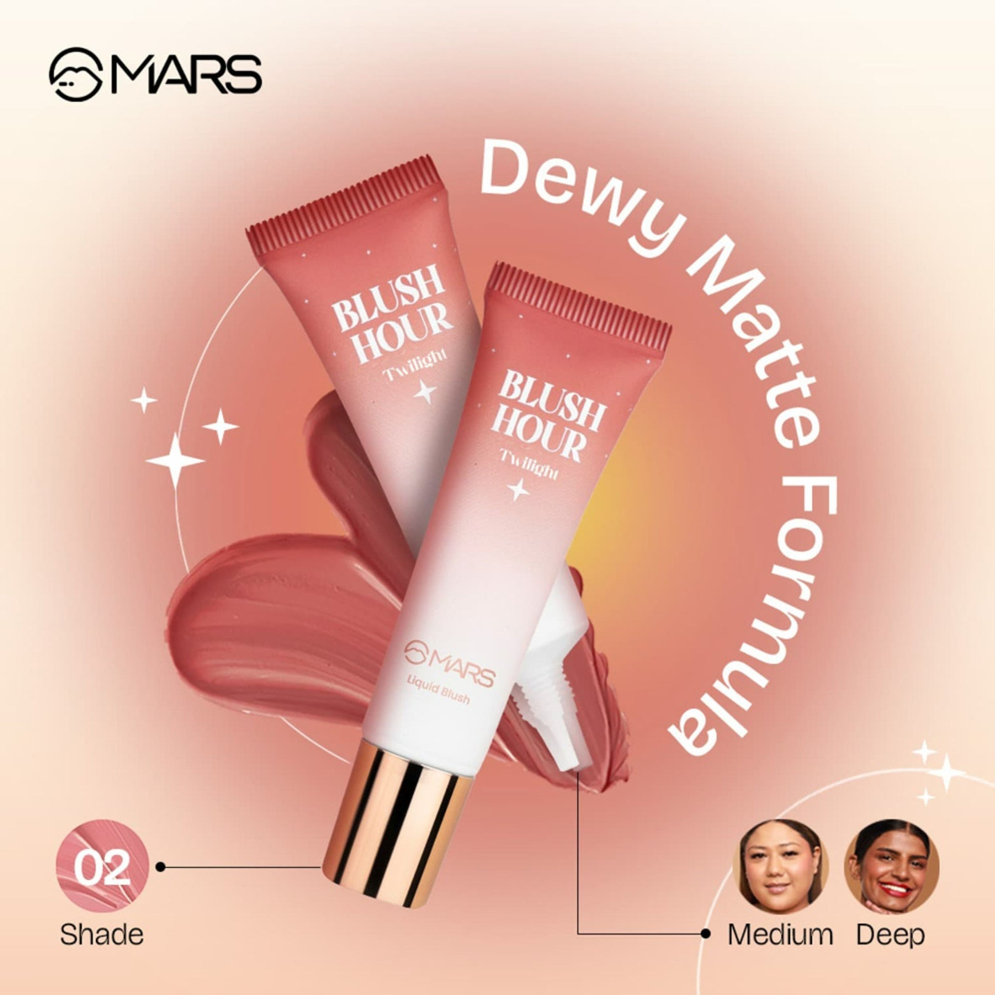 MARS Liquid Blush Hour Dewy-Matte Finish - 02 Twilight