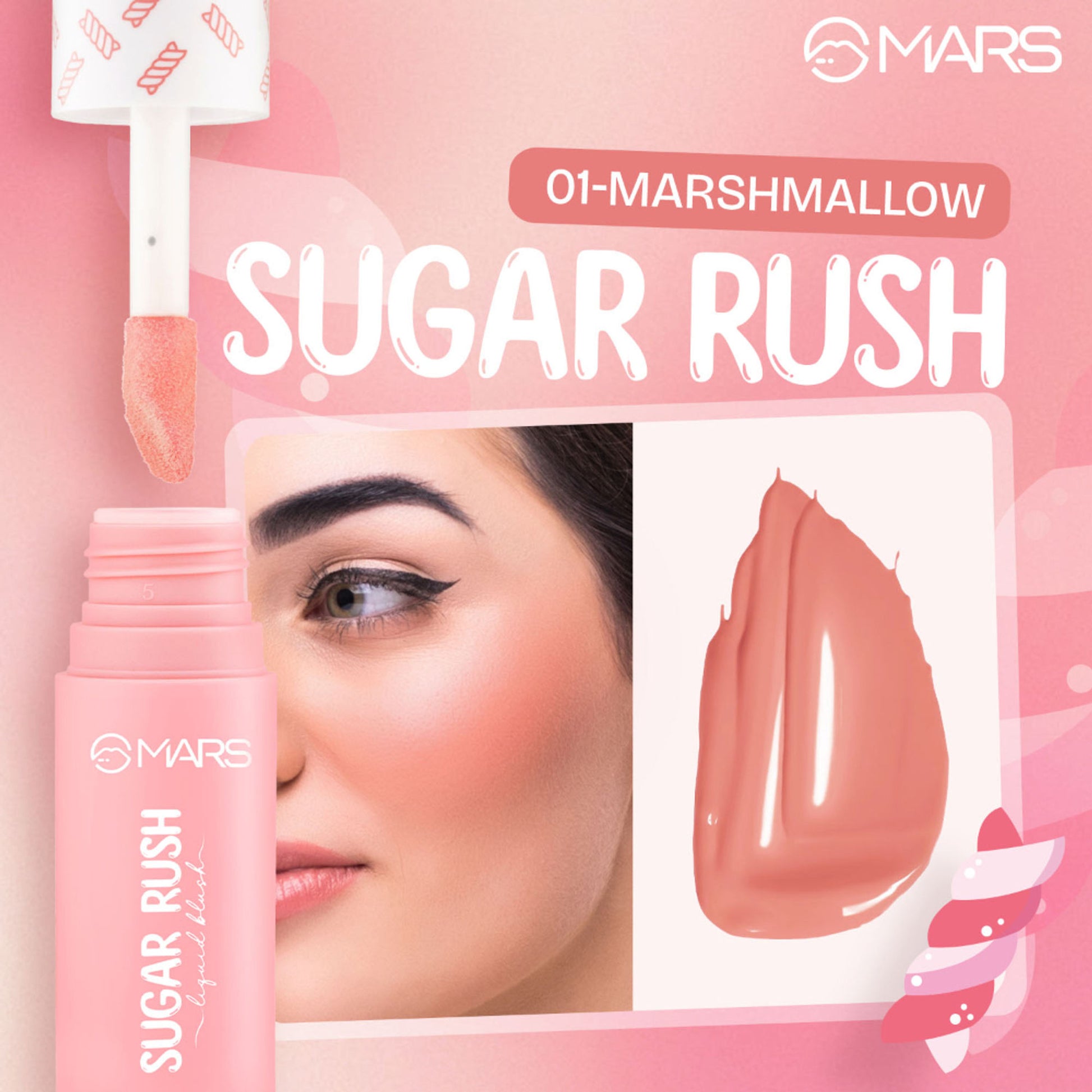 MARS Sugar Rush Liquid Blush - 01-Marsh Mallow