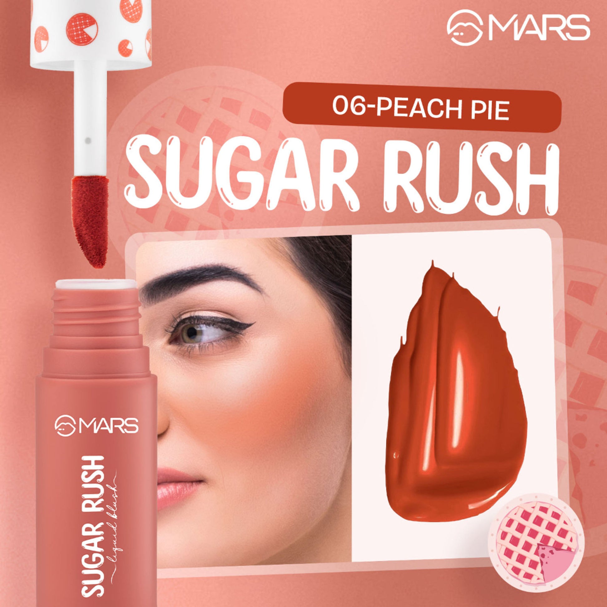 MARS Sugar Rush Liquid Blush - 06-Peach Pie