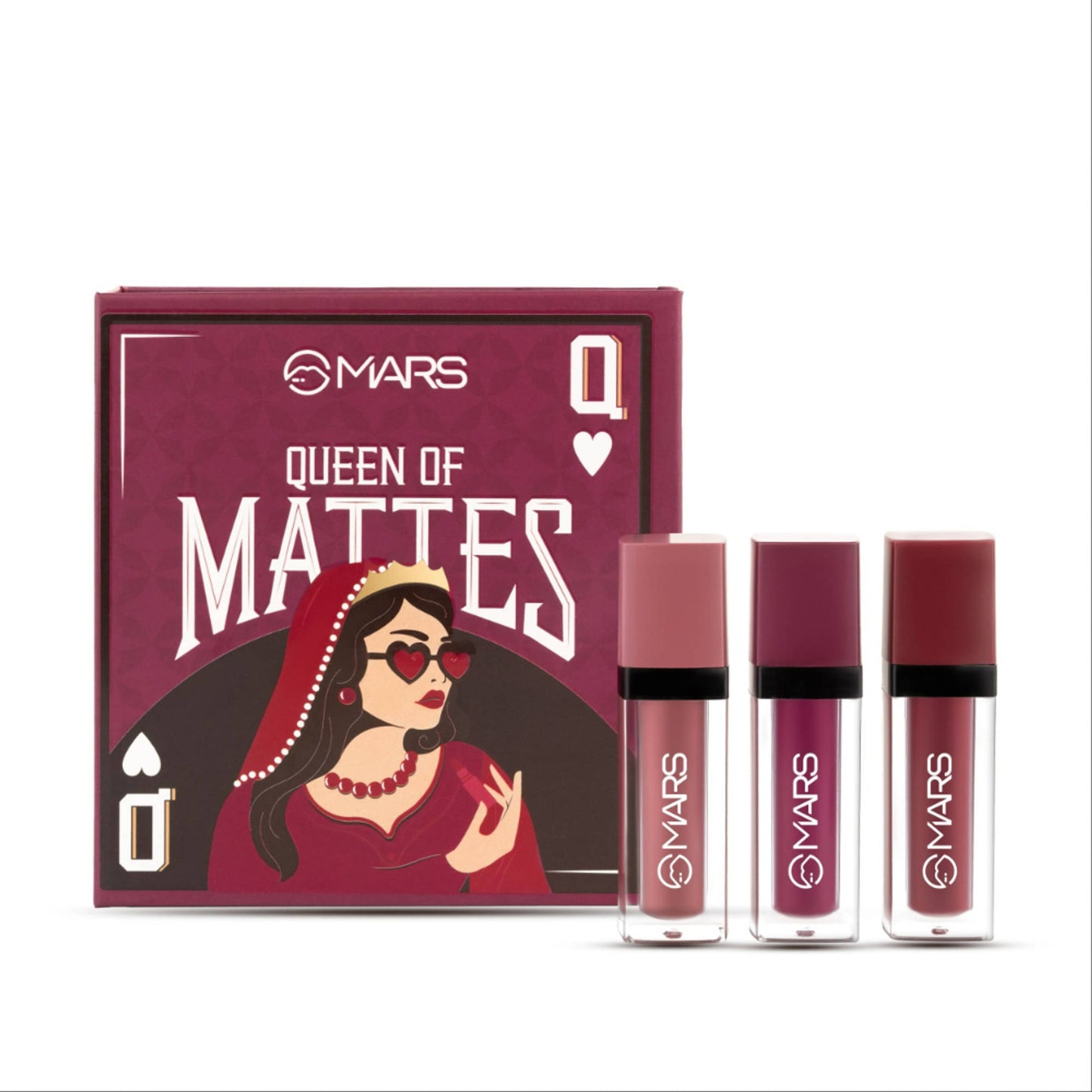 MARS Queen Of Mattes Reds & Maroons Liquid Lipsticks - Plums Maroons