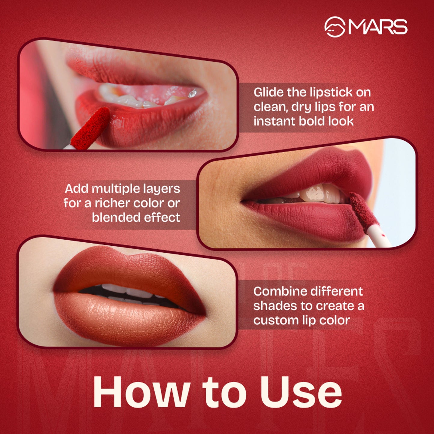 MARS Cosmetics Queen Of Mattes Reds & Maroons Liquid Lipsticks - Plums Maroons