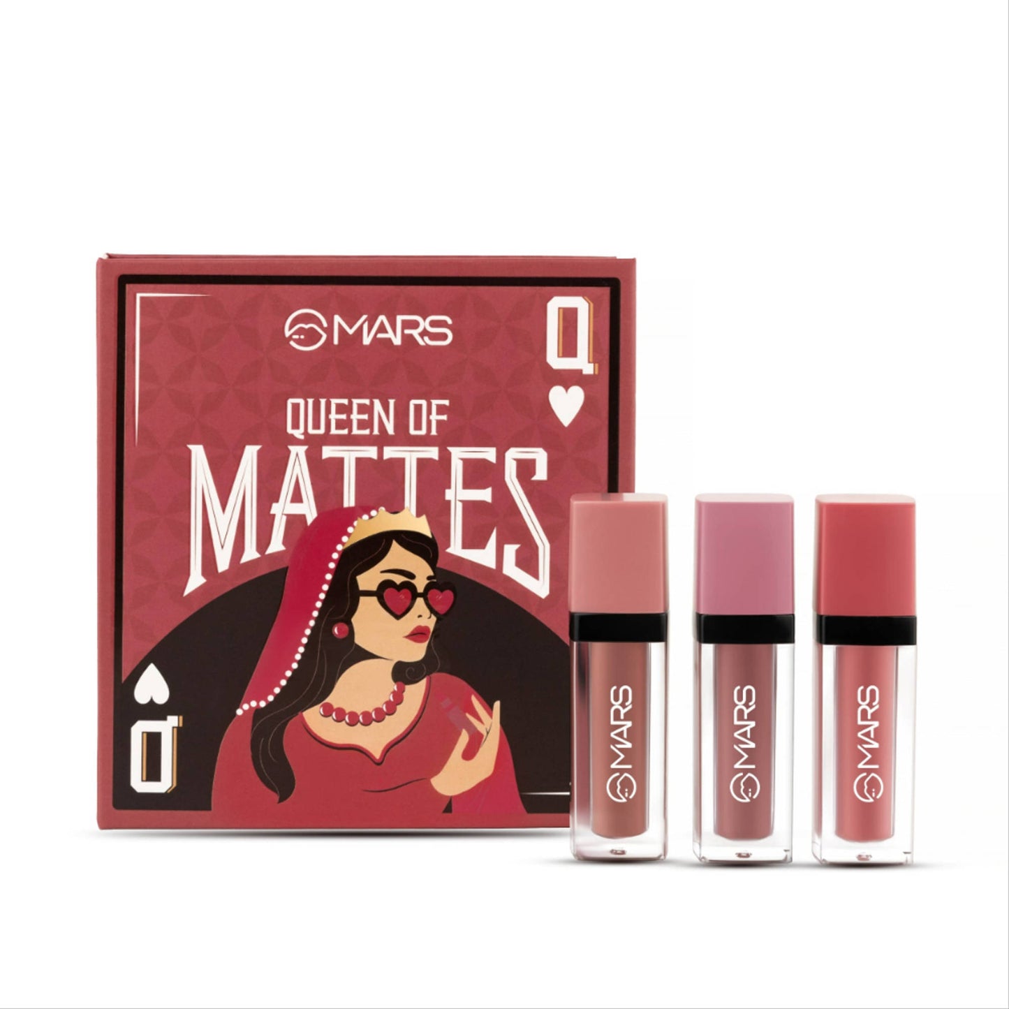 MARS Queen Of Mattes Reds & Maroons Liquid Lipsticks - Peaches  Nude