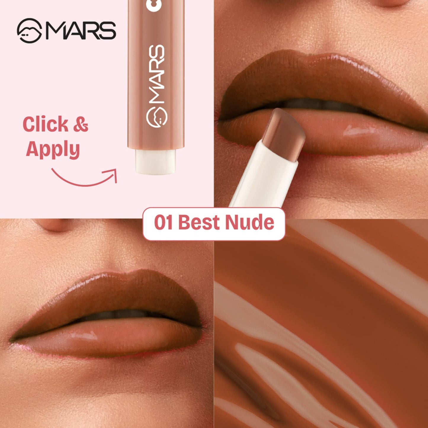 MARS Click Stix Gloss Lip Balm - 01-best Nude