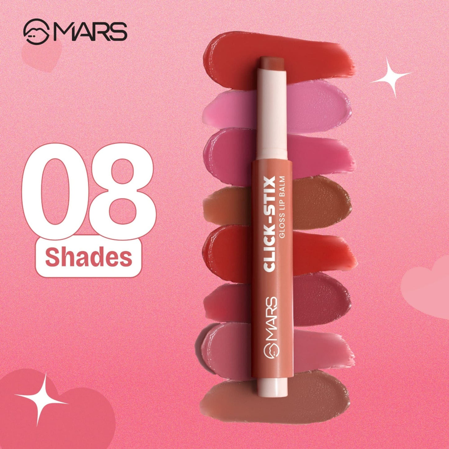 MARS Cosmetics Click Stix Gloss Lip Balm - 06-rose Duck