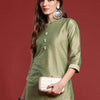 Indyancart IE Floral Embroidered Thread Work Kurta with Trousers